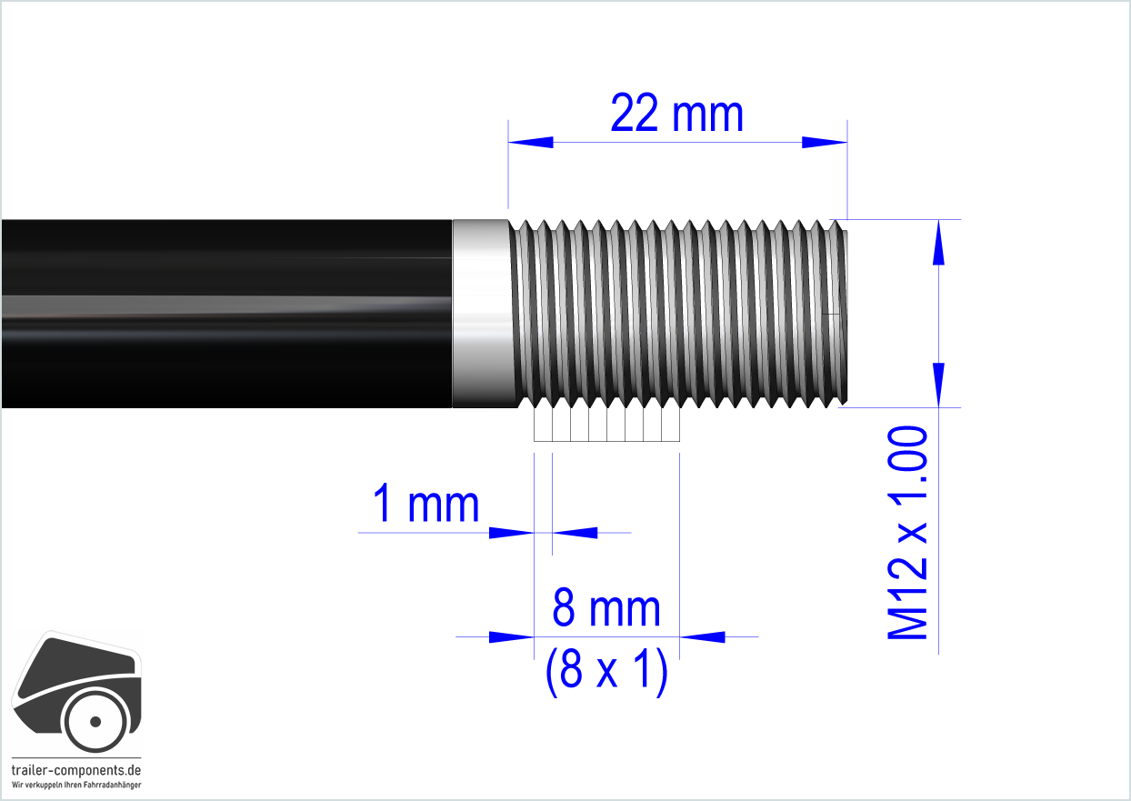 LEGGERO BECCO Steckachsenadapter für FOURMI / M12x1.0, 174mm