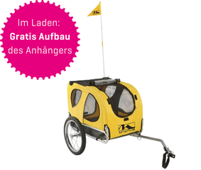 PET-RIDE Hundeanhänger / gelb