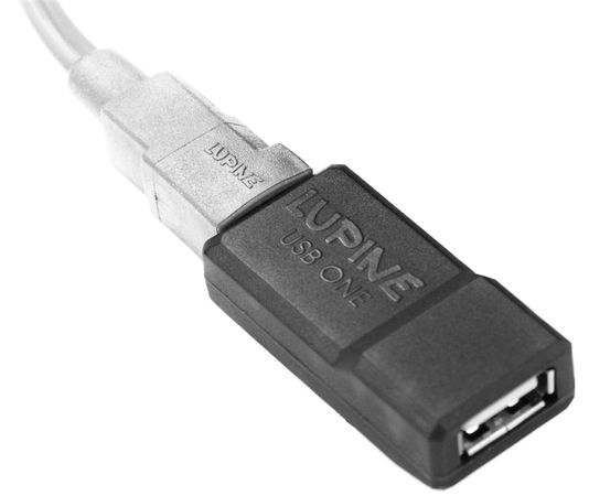 USB ONE Steckverbinder für LUPINE-Akkus / schwarz / USB-A zu USB