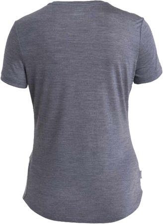 SPHERE III Damen-Merino-Kurzarmshirt / midnight navy hthr / XL