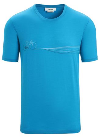 TECH LITE II CADENCE PATHS Herren-Kurzarmshirt / geo blue / XL