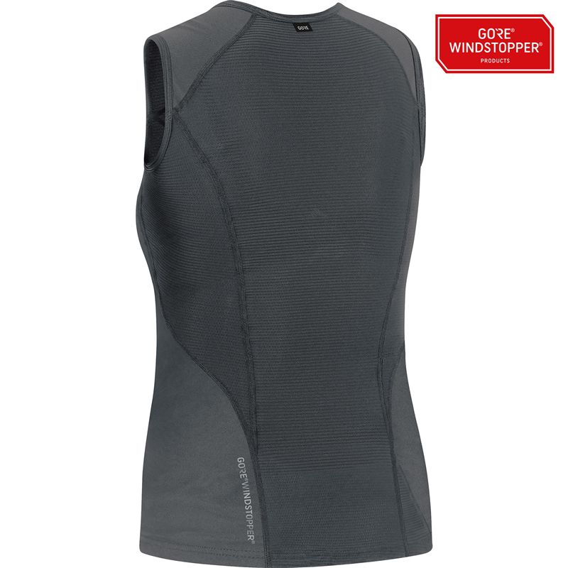 M GWS BASE LAYER Damen-Windstopper-Singlet / black / 40