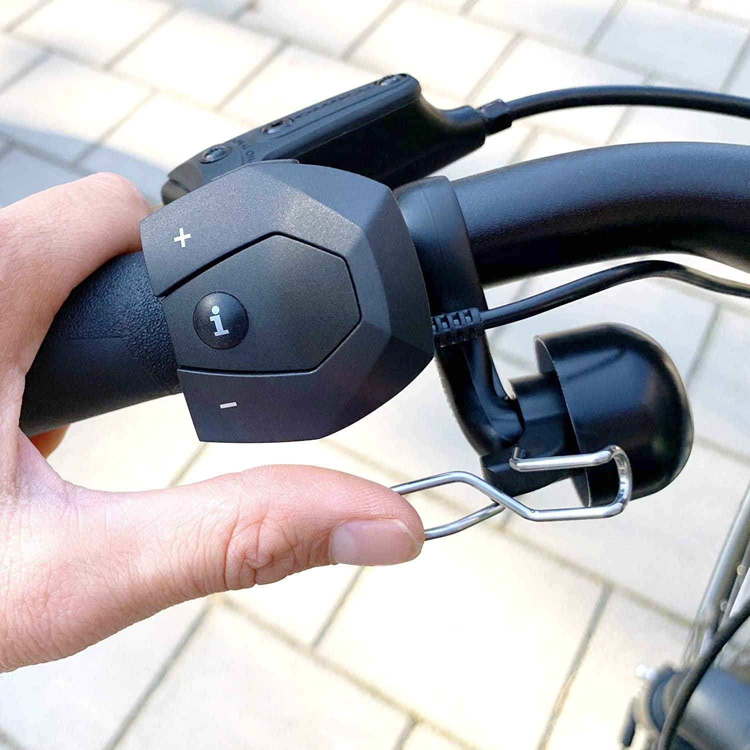 E-BIKE Glocke Linksmontage / schwarz