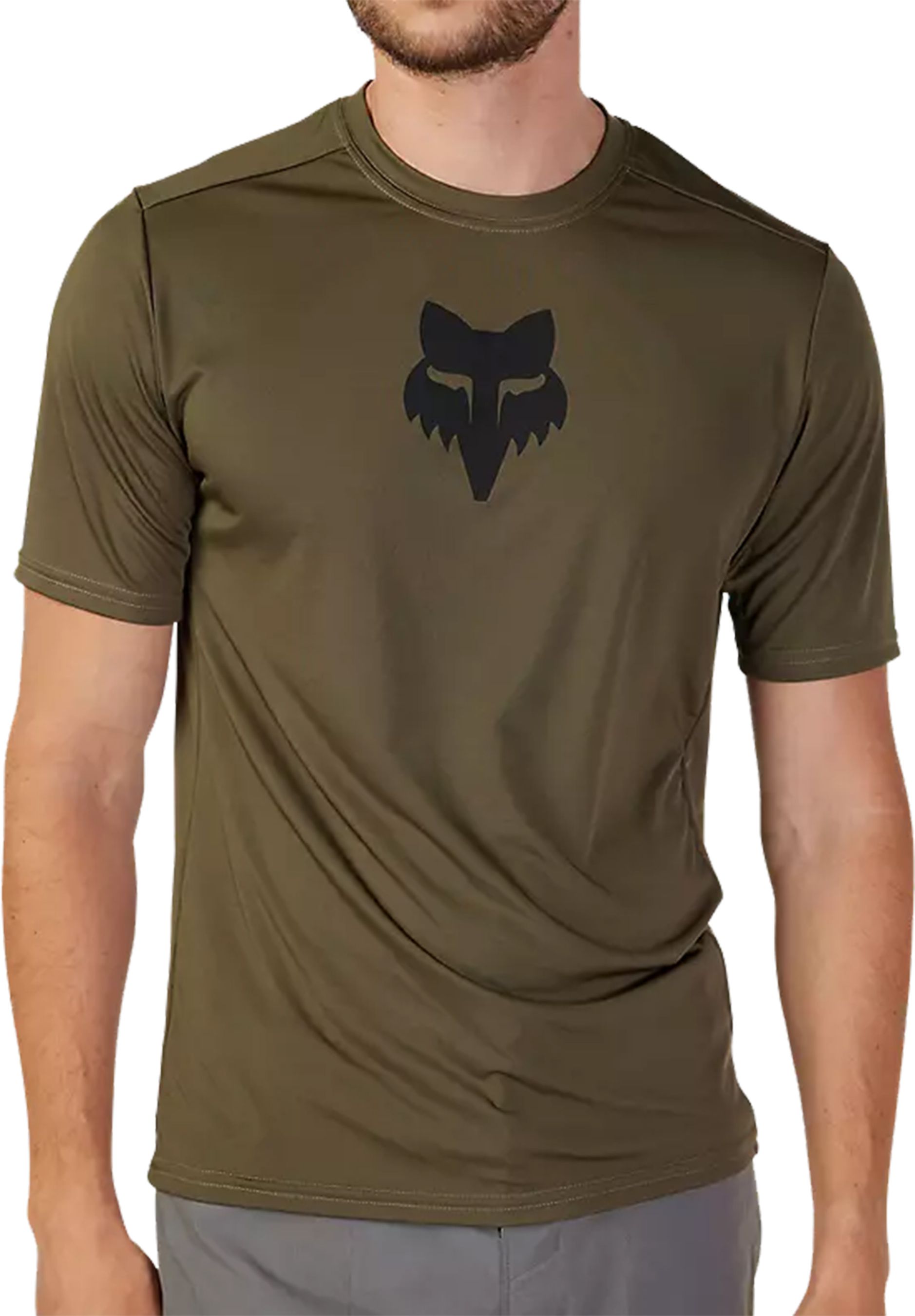 FLEXAIR Herren-Kurzarmshirt / olive green / M