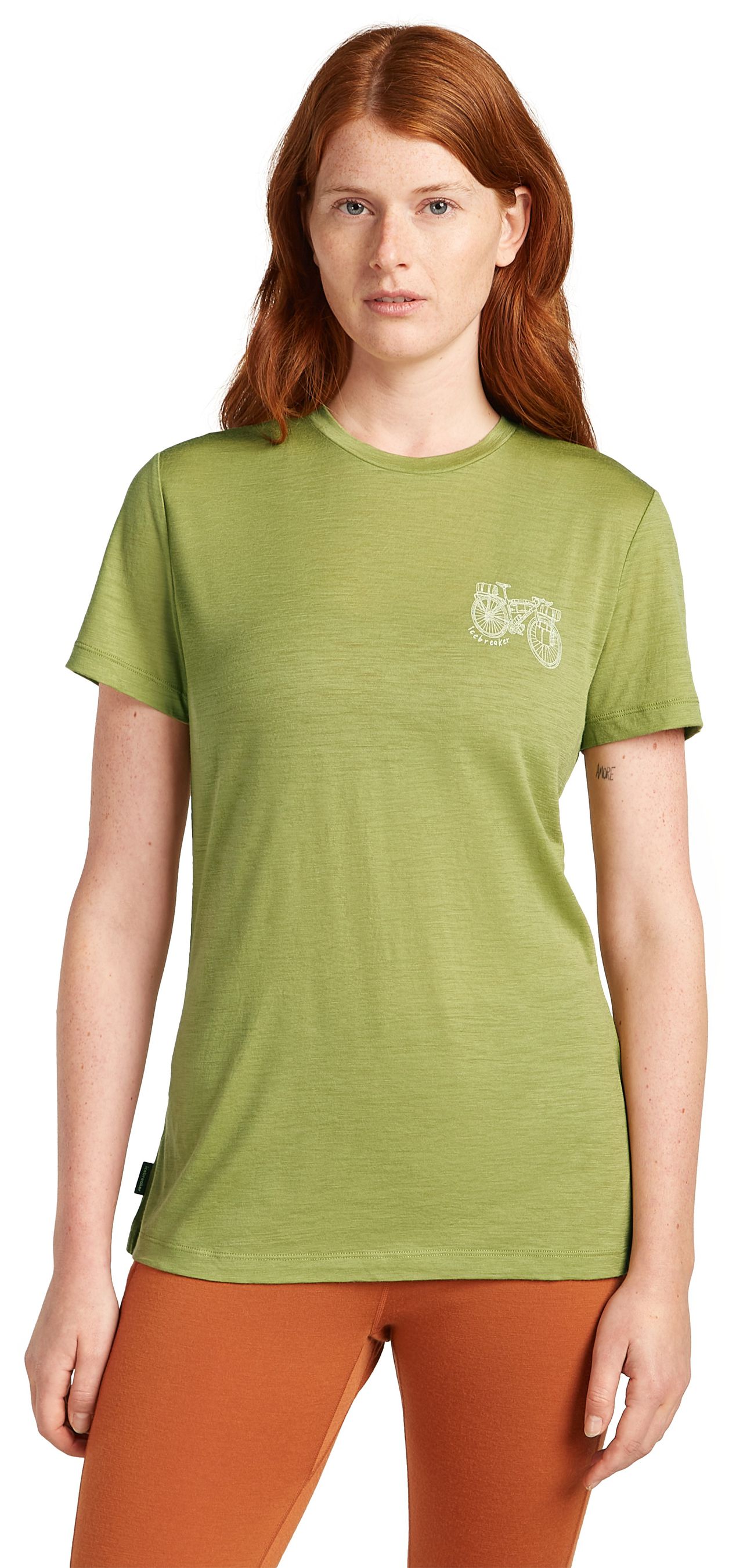 TL ADVENTURE RIDE Damen-Merino-Kurzarmshirt / olive / S