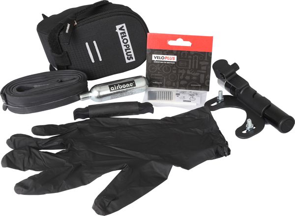 COLOMBE II SET Satteltasche inkl. Flickzeug / schwarz / 0.5 L