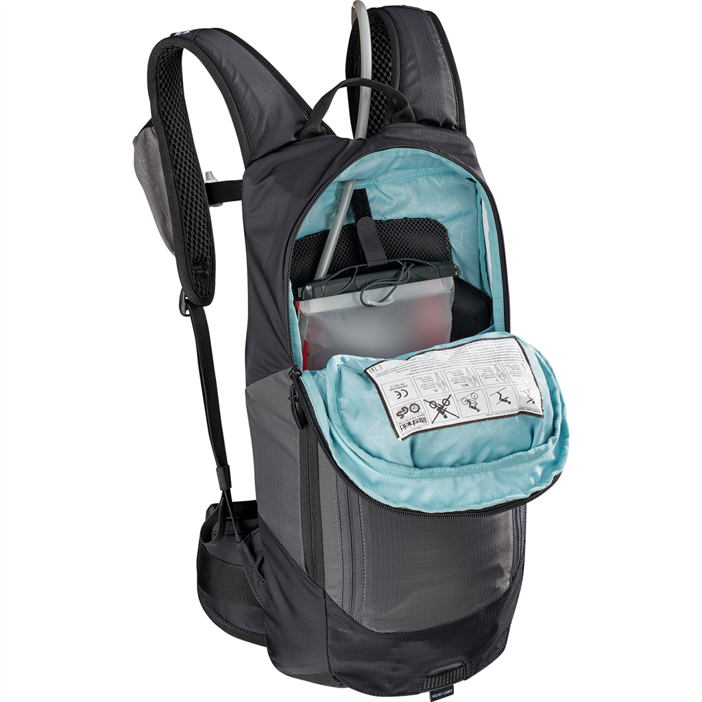 FR LITE RACE, 10 L, Protektorenrucksack / carbon grey/black / M/L