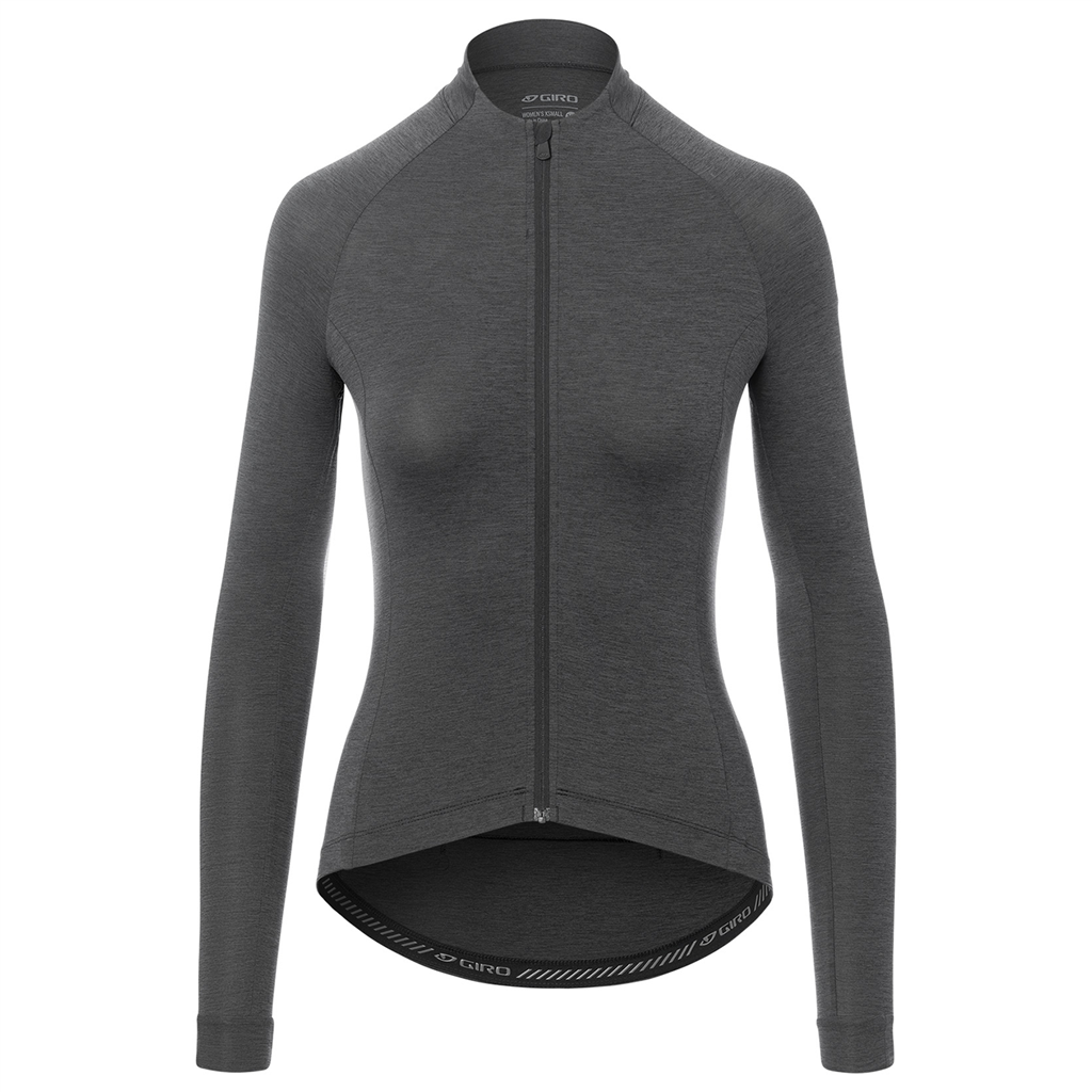 NEW ROAD Damen-Gravel-Langarmtrikot / charcoal heather / XS