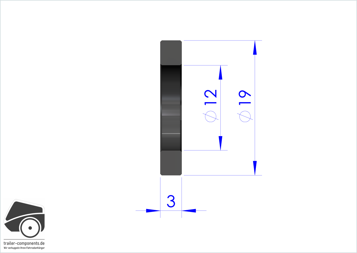 LEGGERO BECCO Distanzscheibe zu Steckachsenadapter / 3mm