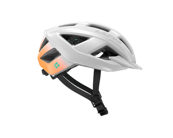 LAZER Unisex Road Cerro KinetiCore Helm / white flash orange / M