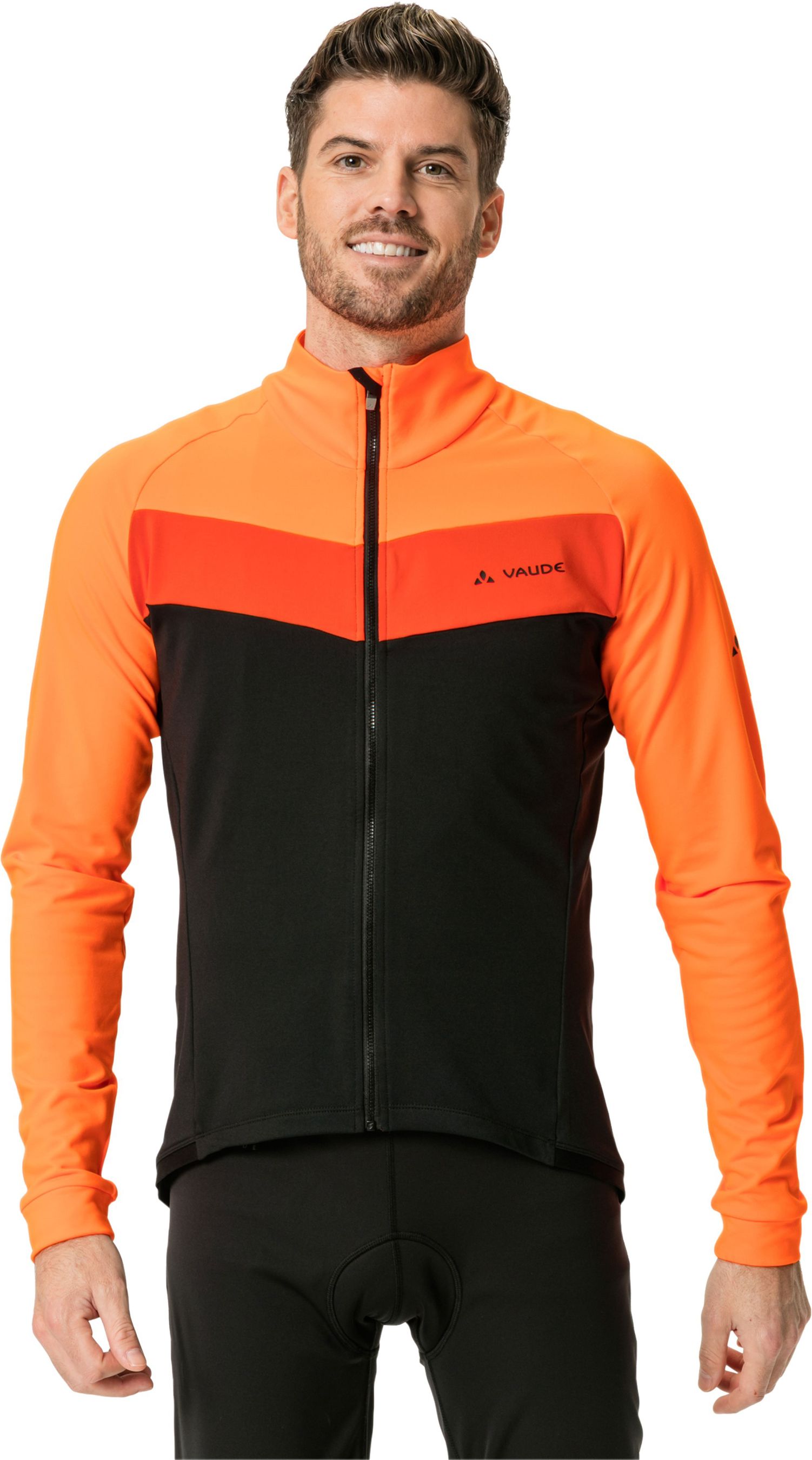 POSTA Herren-Thermo-Langarmtrikot / neon orange / S