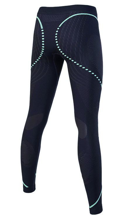 EVOLUTYON Damen-Thermohose / charcoal/anthracite/aqua / XS