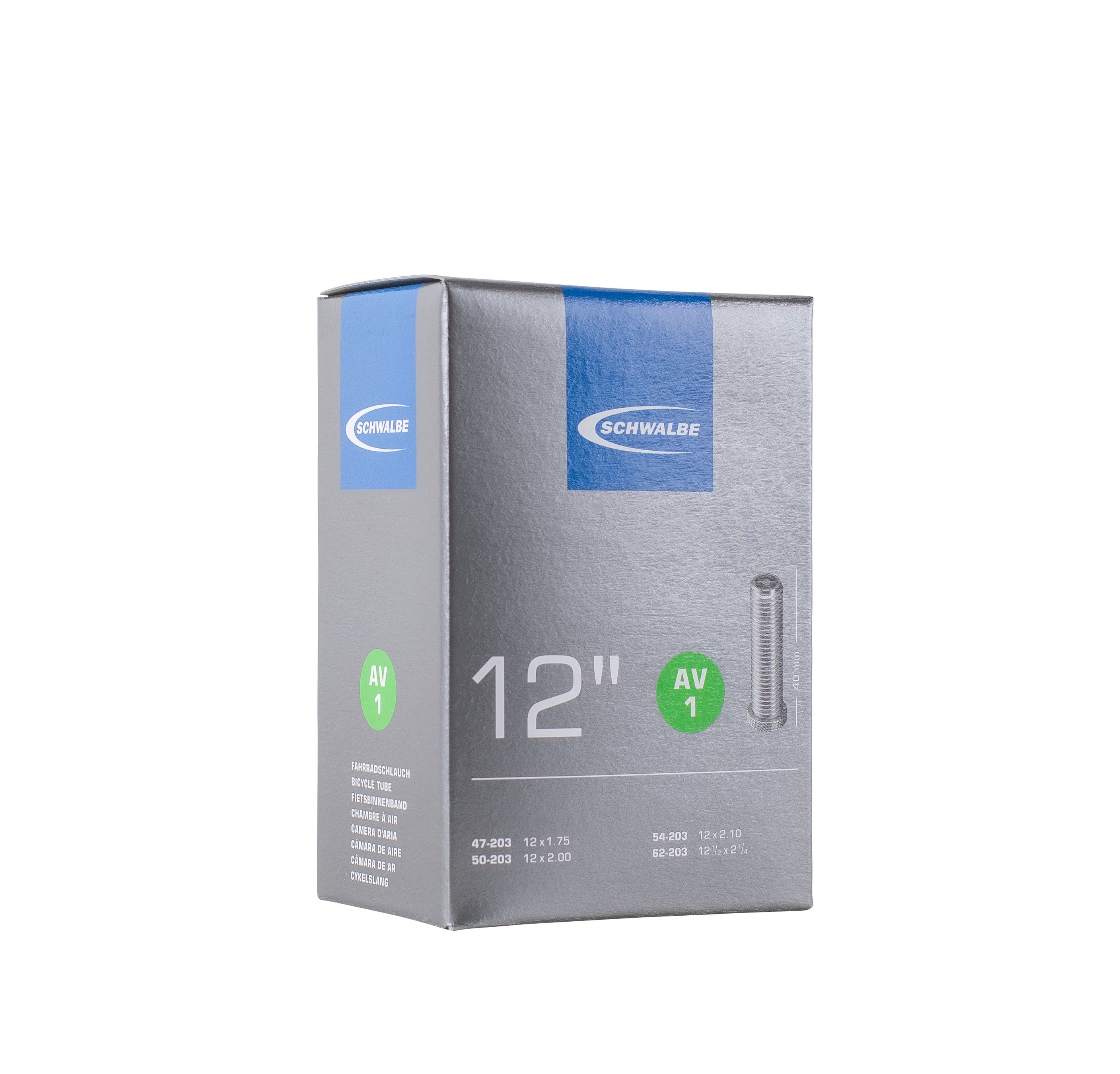 SCHWALBE STANDARD Schlauch / 12", AV1, 40mm, 47/62-203
