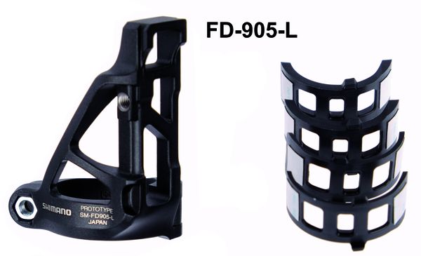 Umwerfer-Adapter SM-FD905 / Schwarz / ohne Schraube, Platte/E-Typ