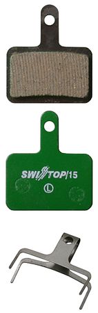 DISC C 15 Bremsbelag, organisch für Shimano Deore, diverse Tektro/TRP Bremsen / grün / ORGANISCH