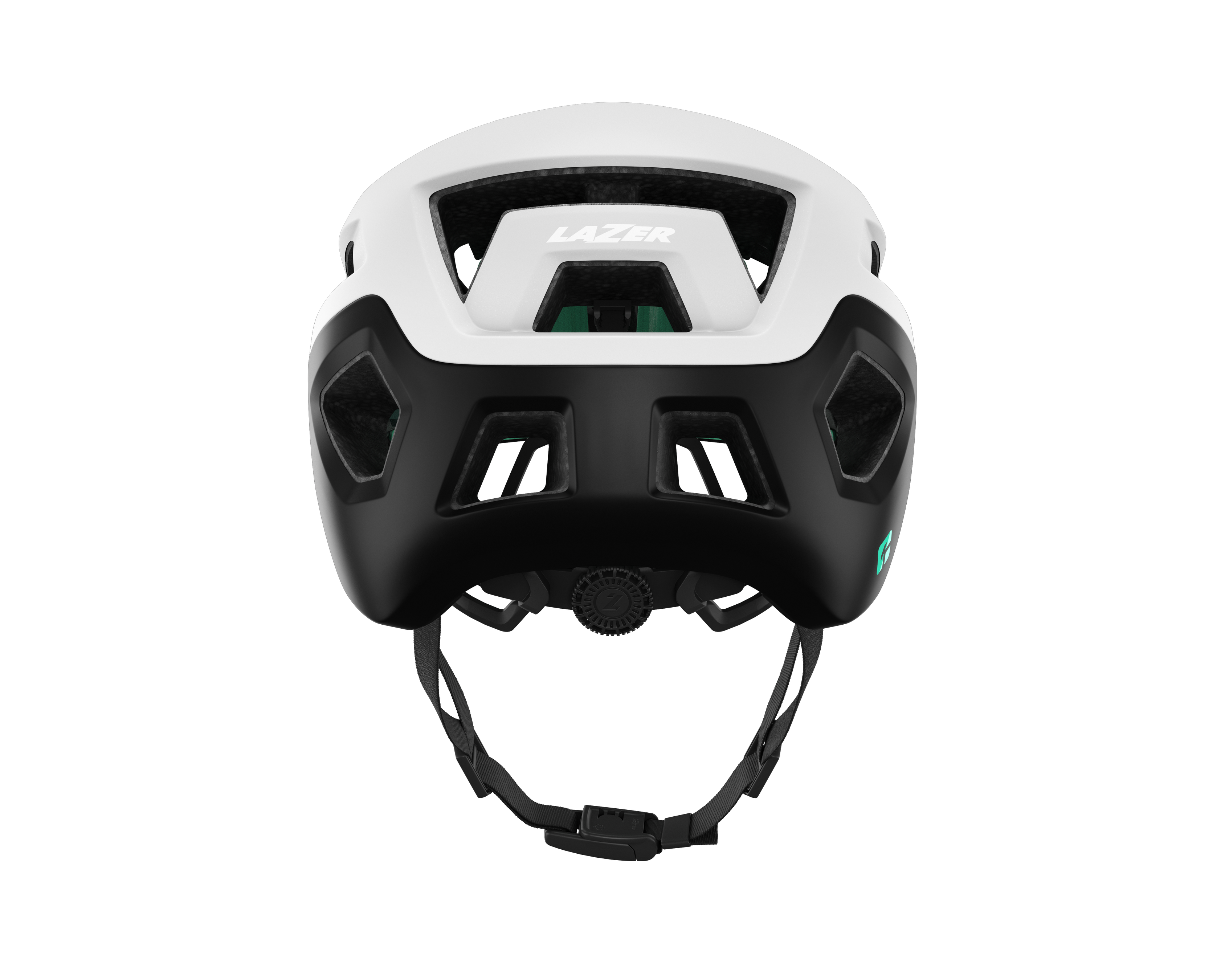 LAZER Unisex MTB Coyote KinetiCore Helm / white black / S
