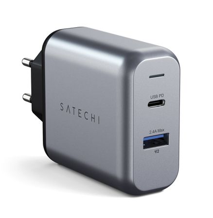 DUAL PORT 30W Ladegerät USB-A / USB-C / grau