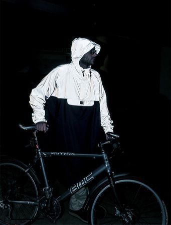 RIVER Unisex-Regenponcho / silber