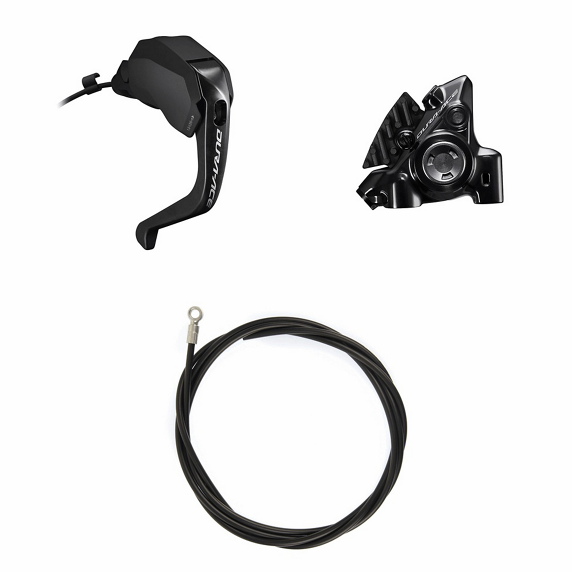 Scheibenbremsen-Set Dura-Ace BR-R9270 und ST-R9180 / Schwarz / hinten, Hebel rechts, 12, 170 cm