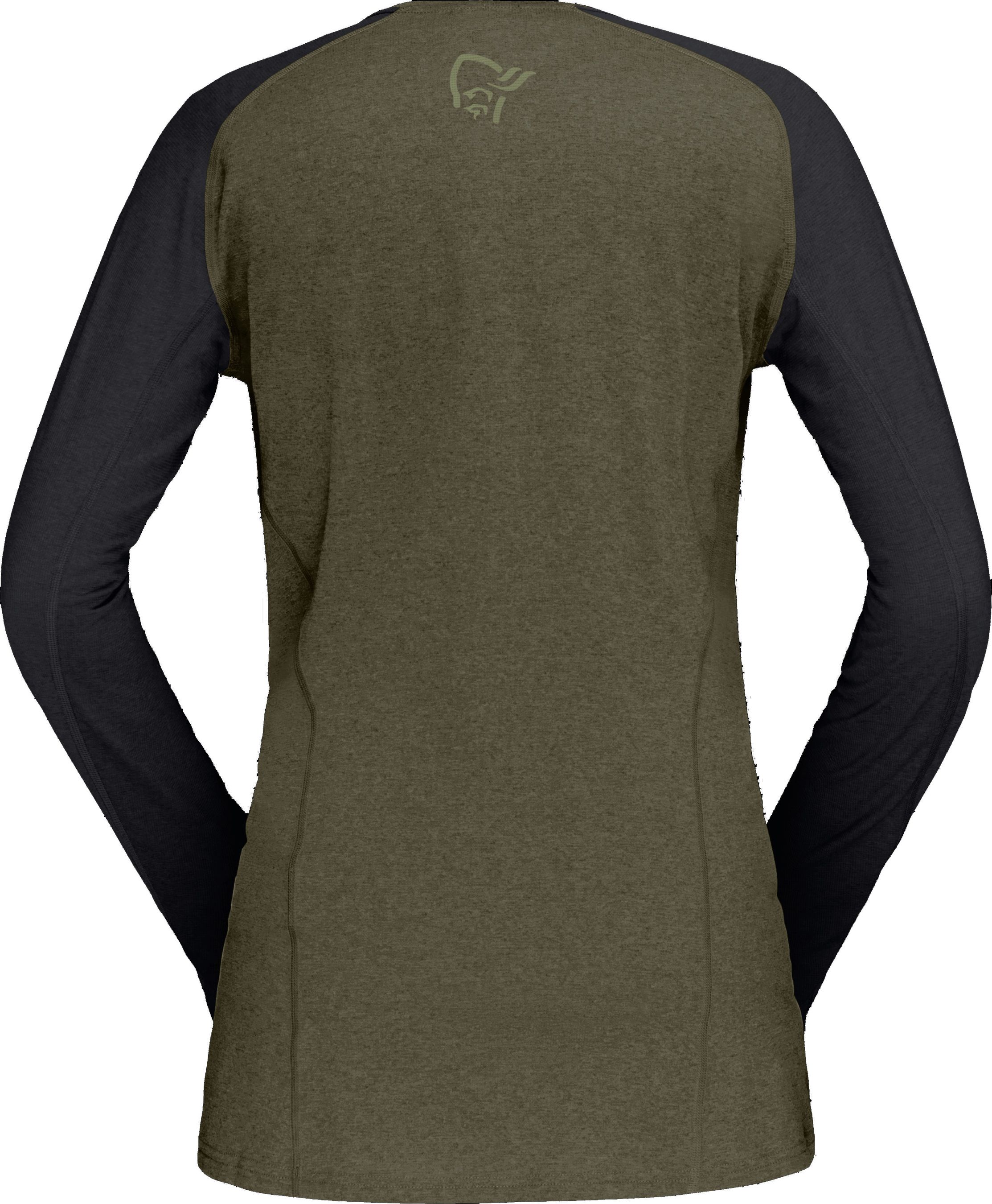 FJØRÅ  EQUALISER Damen-Langarmshirt / olive night / L