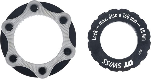 CENTER LOCK ADAPTER, 12mm / schwarz / Road, Disc max. 160mm