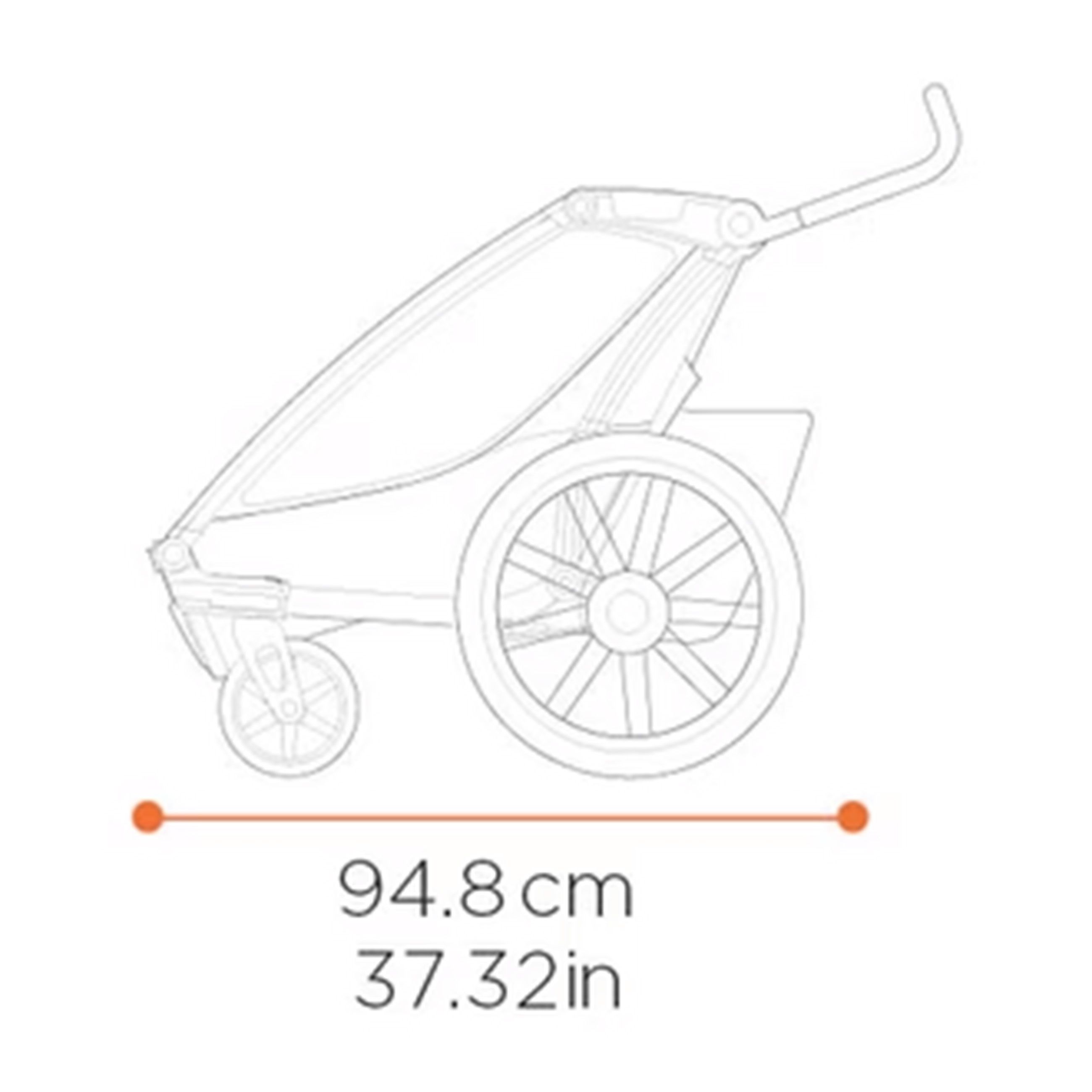 THULE CHARIOT SPORT 1 Gen. 2 Kinderanhänger / alu/yellow
