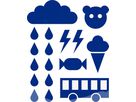 Reflektorstickers Kids / blue