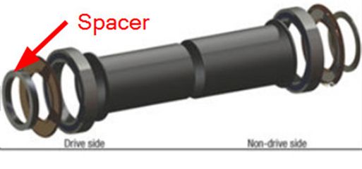 BB90/95 SPACER 3.5mm für Shimano MTB Kurbelzu Drop-In-Tretlager