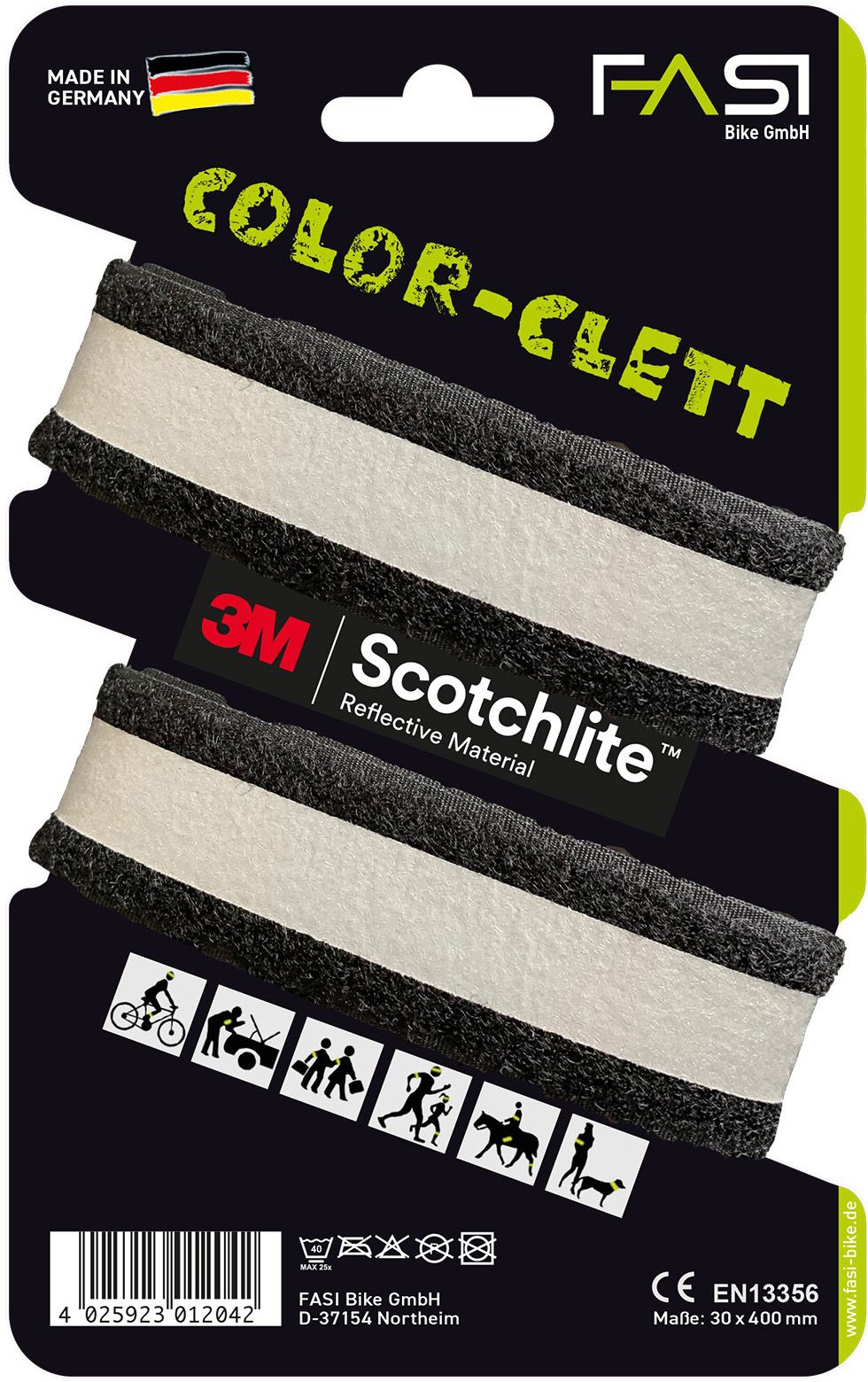 Color-Clett Binde / schwarz