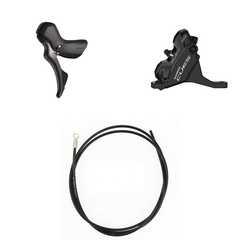 Scheibenbremsen-Set CUES BR-U6030 mit ST-U6030 / schwarz / vorne, Hebel links, bremsen, schalten, 2, 100 cm