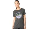 GO OUT Damen-Kurzarm-Merino-Shirt / pirate grey melange / L