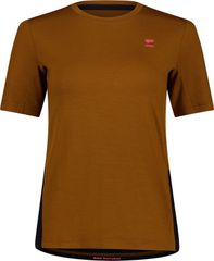 TARN Damen-Merino-Kurzarmshirt / caramel/black / XL
