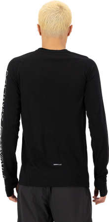 TEMPLE Herren-Merino-Langarmshirt / black / S