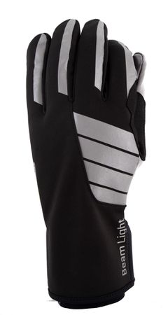 BEAM LIGHT reflektierende Unisex-Softshell-Handschuhe / silber / 3XL=12