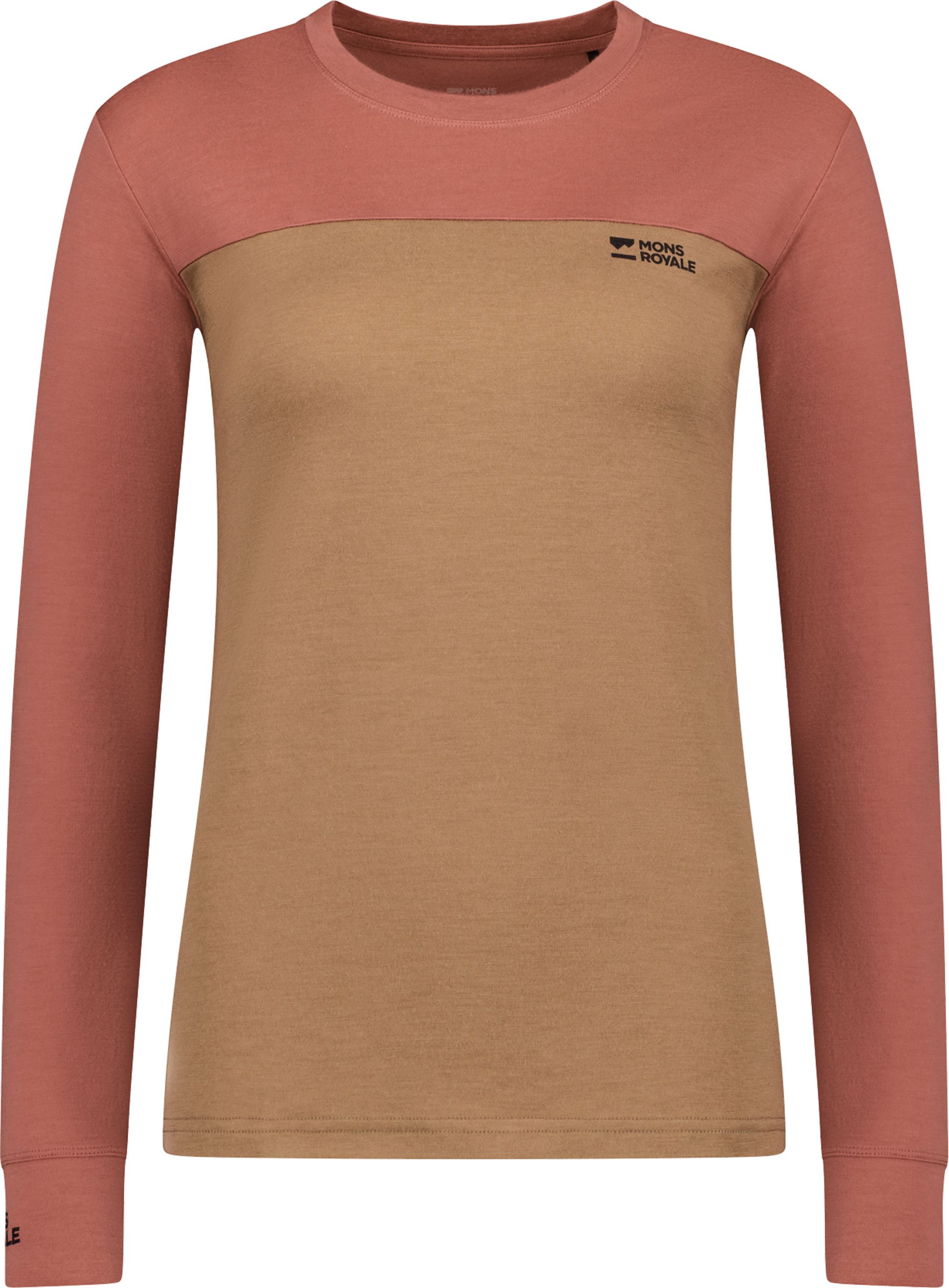 YOTEI BF Damen-Merino-Langarmshirt / canyon rose/toffee / XL