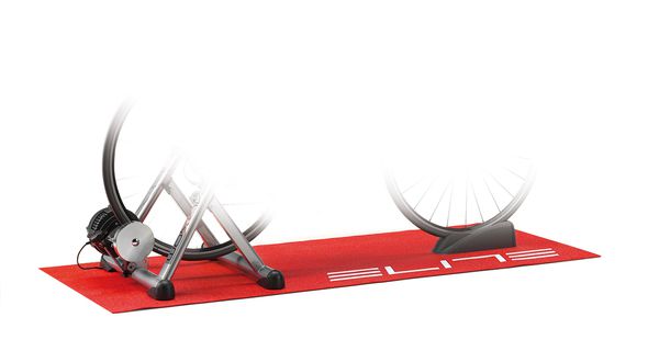 Trainingsmatte für Hometrainer rot / rot