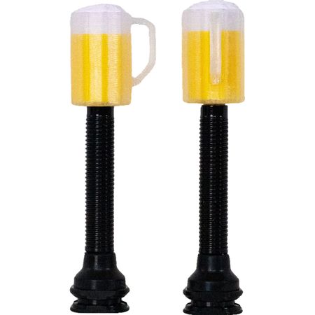 BIER Presta-Ventildeckel / gelb