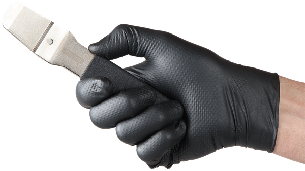 GRIP TEXTURE, Nitrilhandschuhe verstärkt, 50 Stk. / schwarz / L