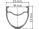 P 1800 SPLINE Laufrad / Black / HInterrad, 28", Rimbrake, Shimano HG, 23mm, 130/5mm