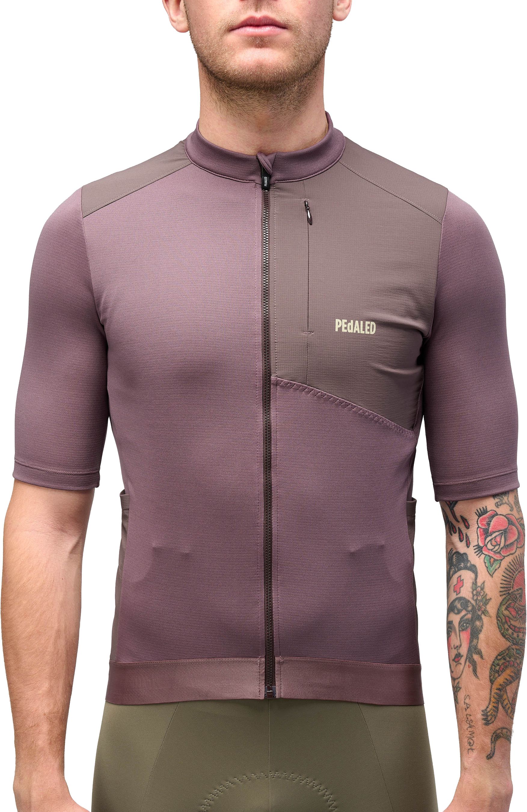 ODYSSEY MERINO Herren-Gravel-Kurzarmtrikot / raisin purple / XL