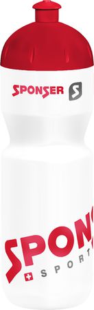 Bidon 750 ml white/red