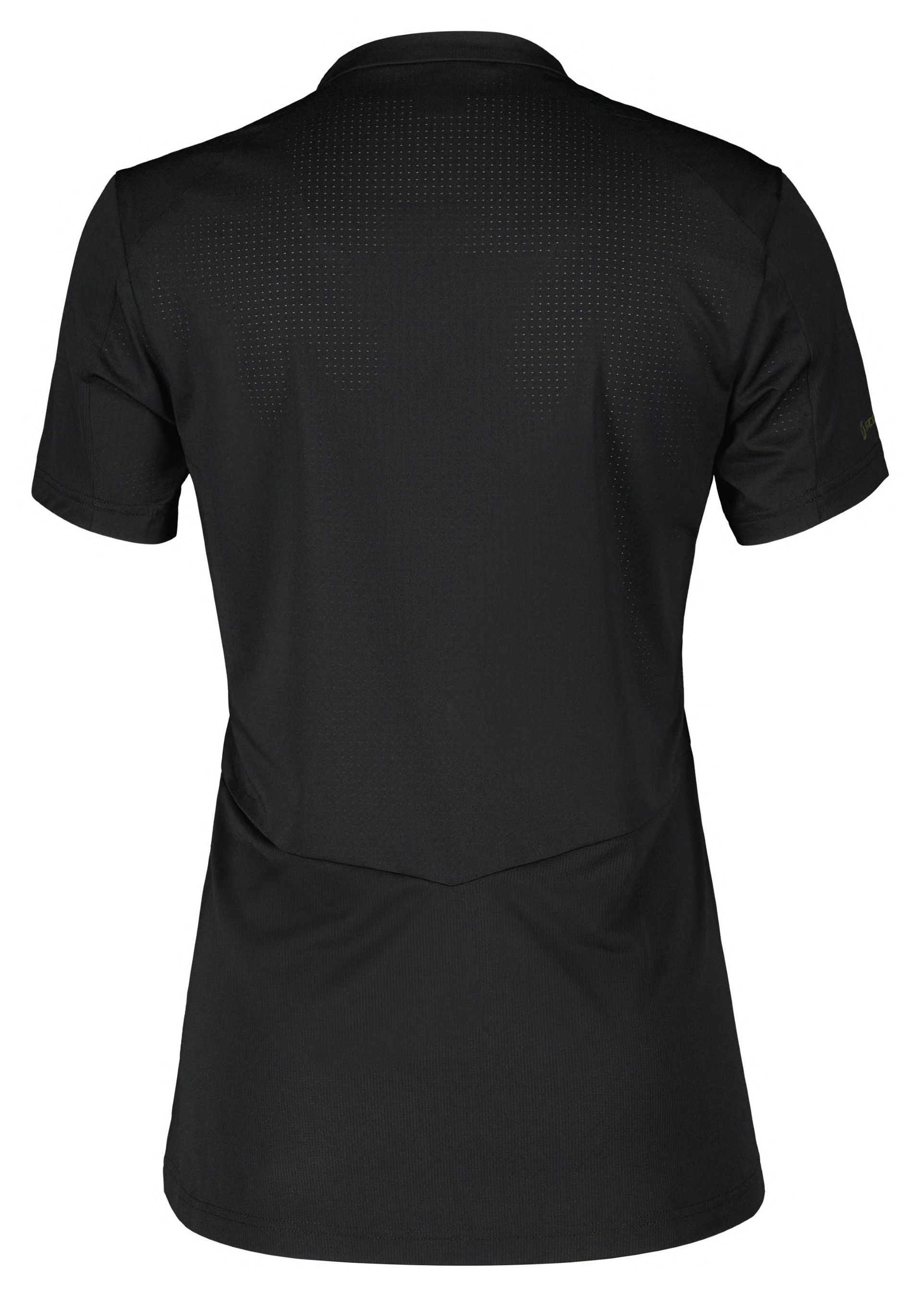 TRAIL FLOW ZIP Damen-Kurzarmtrikot / black/fir green / XS