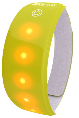 LIGHTBAND reflektierendes Arm- und Beinband mit LED / gelb