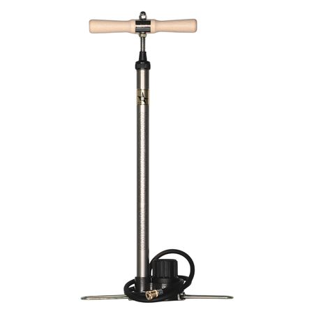Standpumpe Rennkompressor60 LTD mit Messingstecknippel / Silber