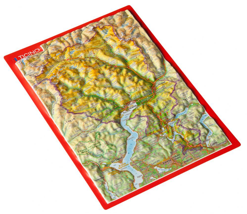 GEORELIEF TESSIN 3D-Postkarte