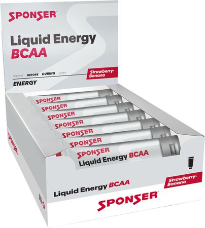 Liquid Energy BCAA, Display (18 x 70 g) Tuben / Strawberry-Banana