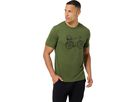 WANDER WHEEL Herren-Kurzarm-Merino-Shirt / chive/jet  / L