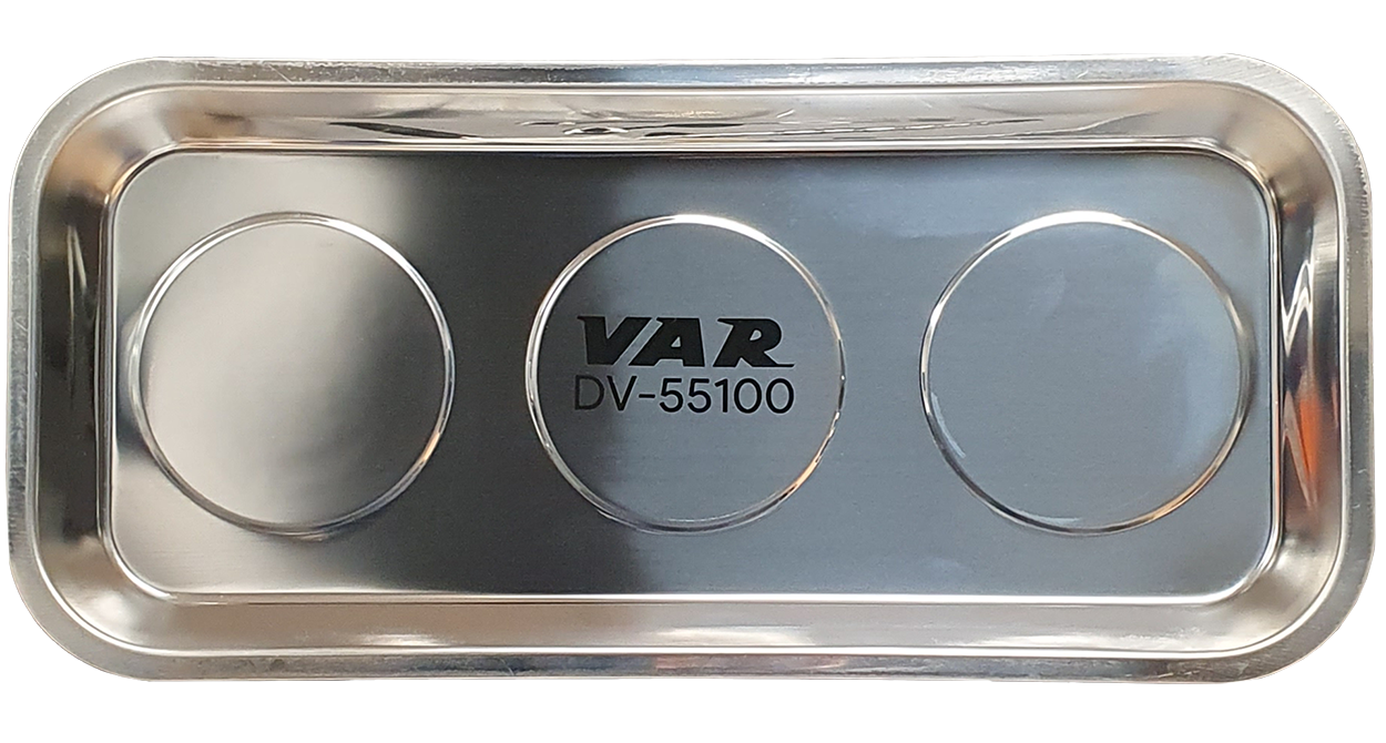 Magnetische rechteckige Ablage für Teile DV-55100 / silber
