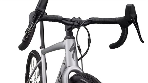 DIVERGE COMP E5 Gravelbike / satin silver dust smoke / 58 CM