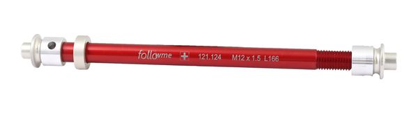 Steckachsadapter / rot/silber / M12 x 1.0 170mm